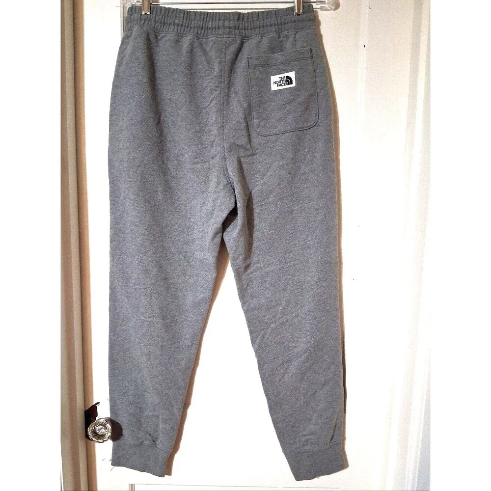 The North Face - Gray Men's Fleece Jogger Pants Drawstrings Pockets - Medium